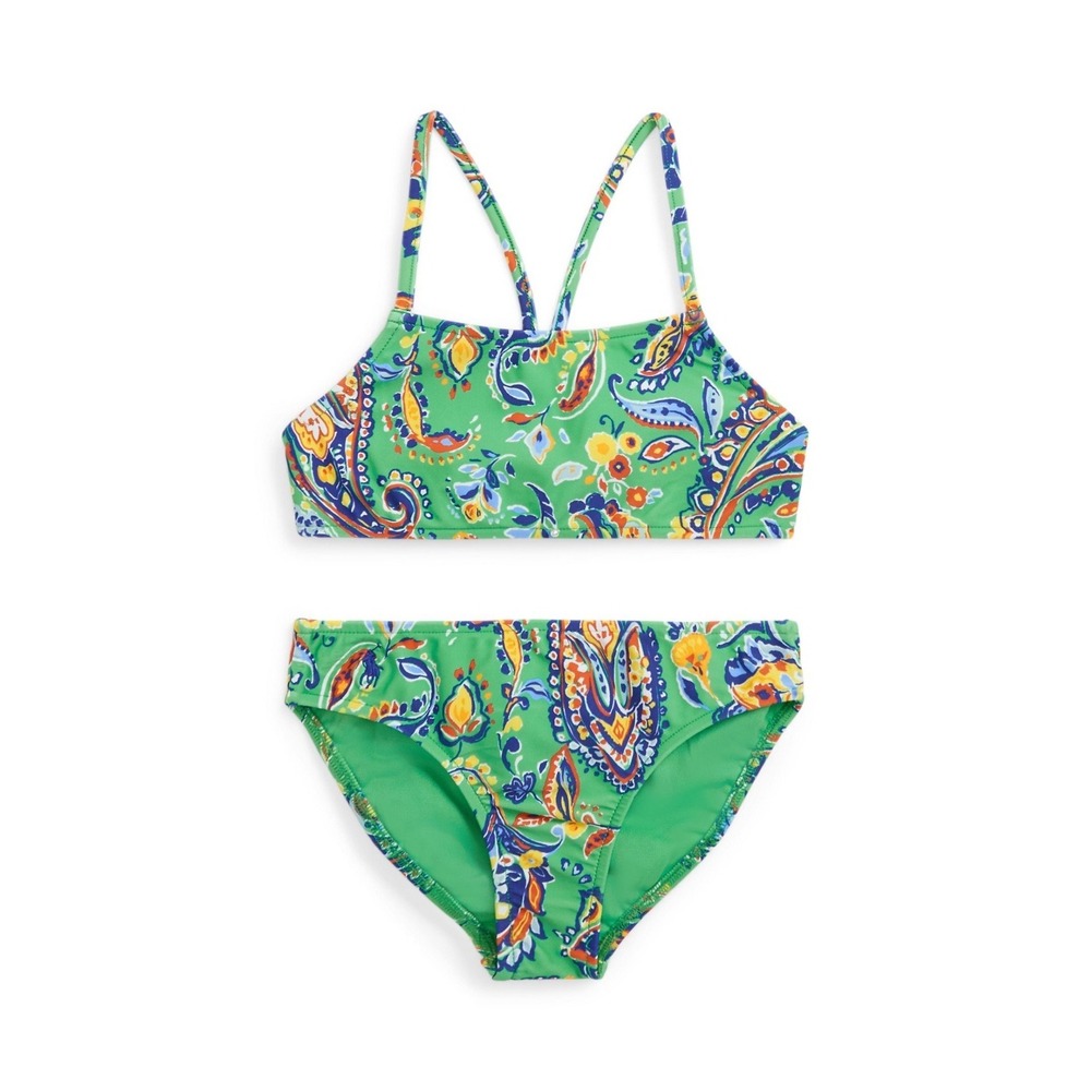 Polo Ralph Lauren Little Girls Paisley-Print Two-Piece‎ Swimsuit Size 4T